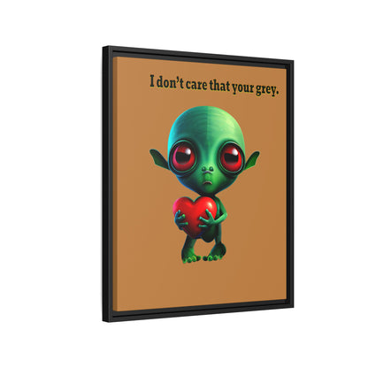 I don't care that your grey - framed canvas art (light brown)