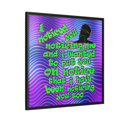 noticed you noticing - framed canvas art (purple wave)