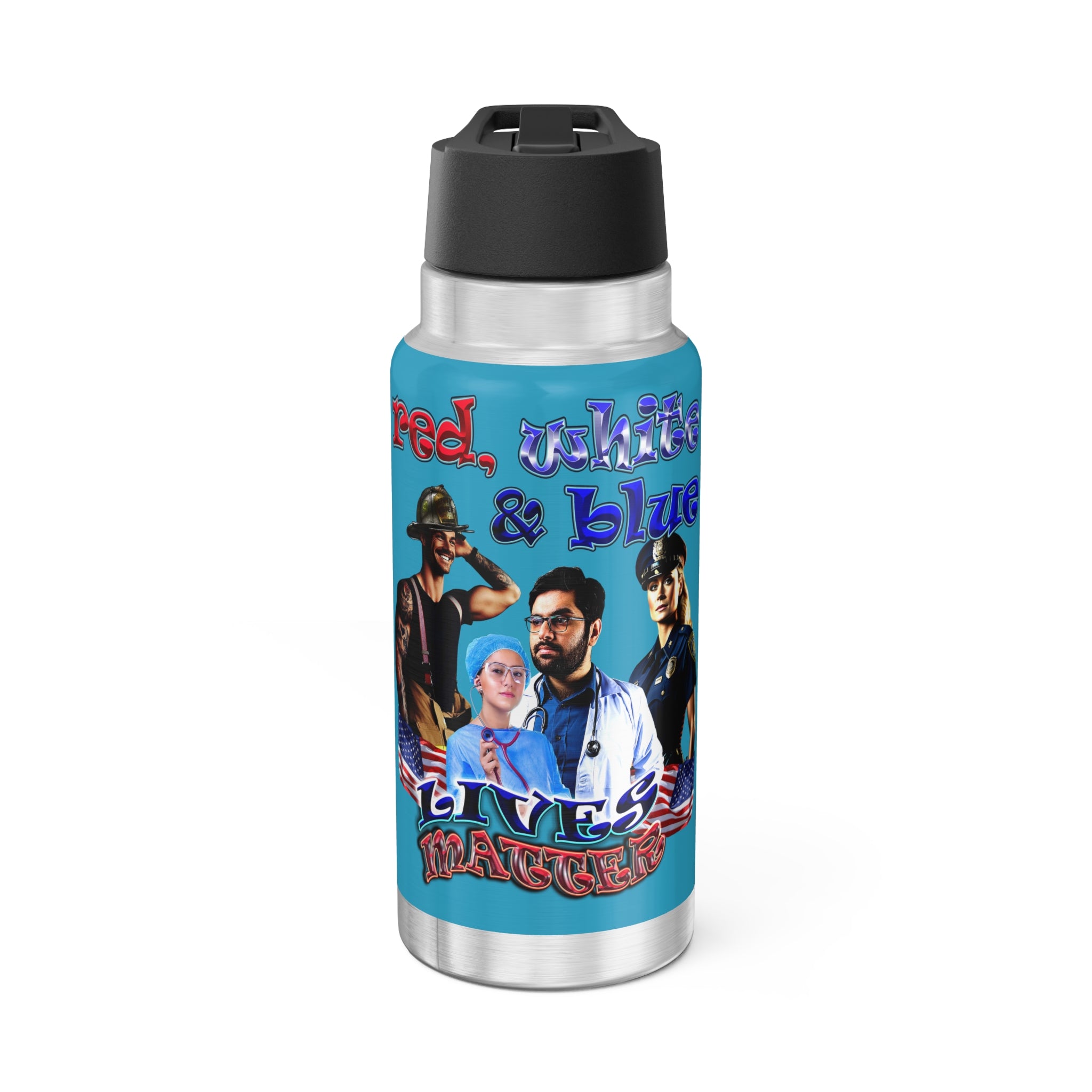 rw&b lives matter - Gator Tumbler, 32oz (turquoise)