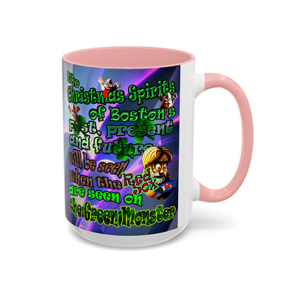 christmas spirits of boston - Accent Mug (grey-pink wave)