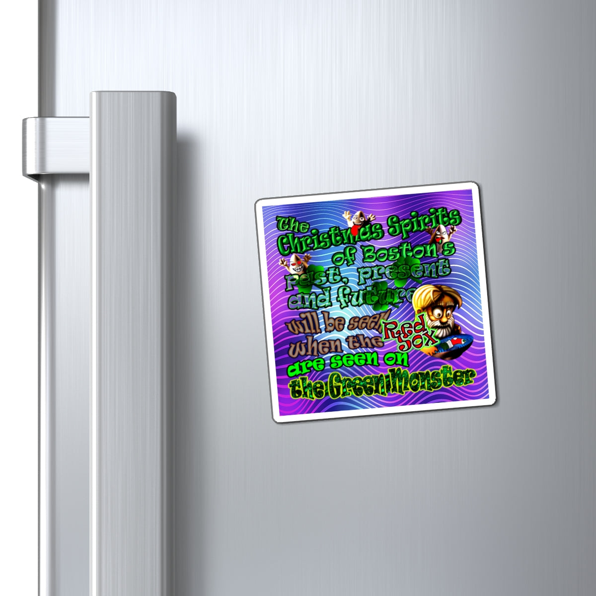 christmas spirits of boston - Magnets - (purple wave)