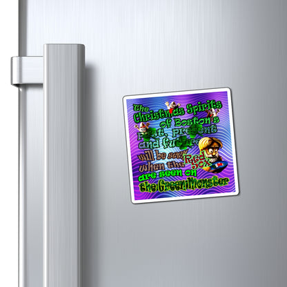 christmas spirits of boston - Magnets - (purple wave)