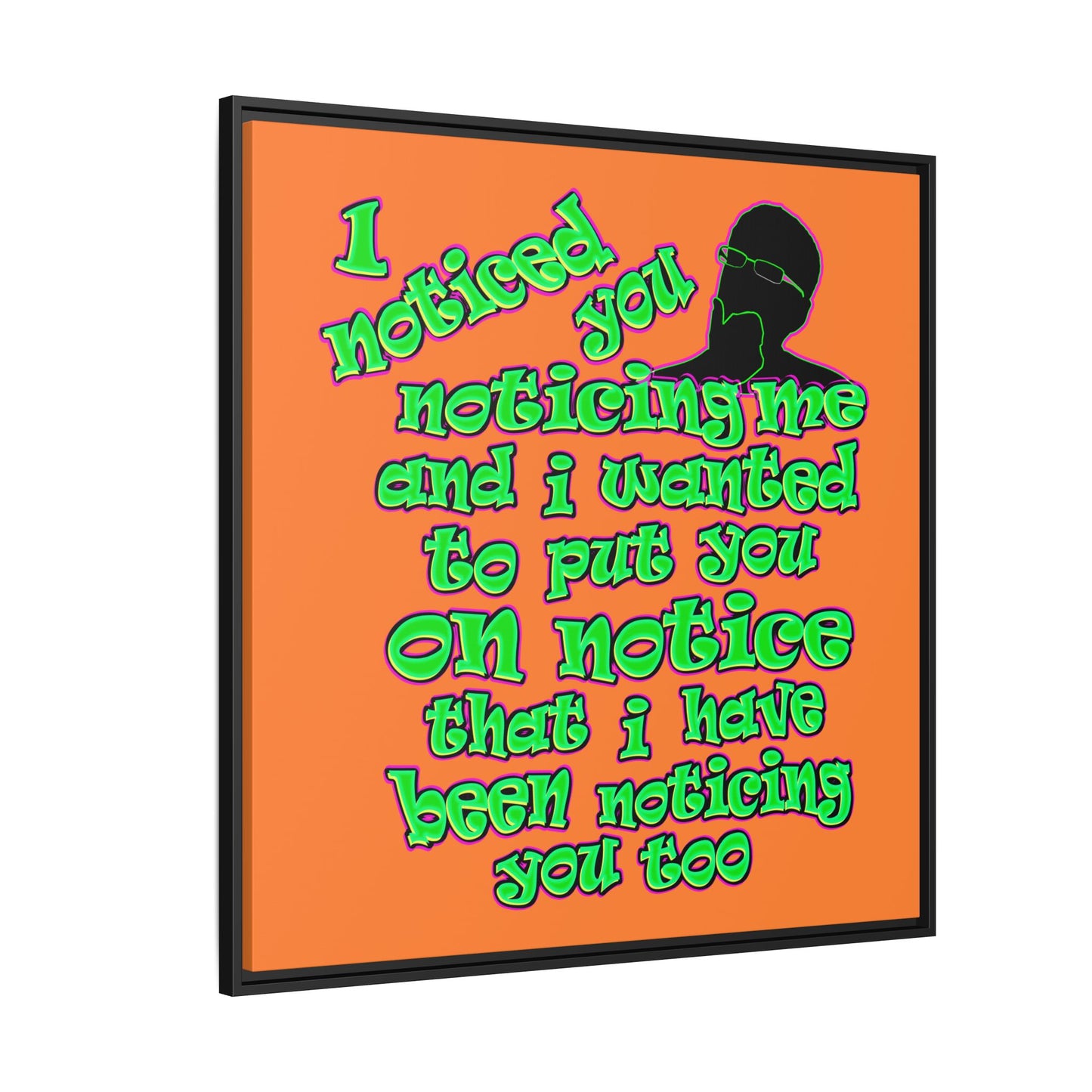 noticed you noticing - framed canvas art (crusta)