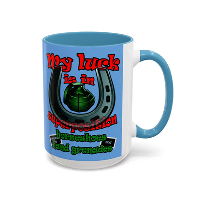 my luck - Accent Mug (light blue)