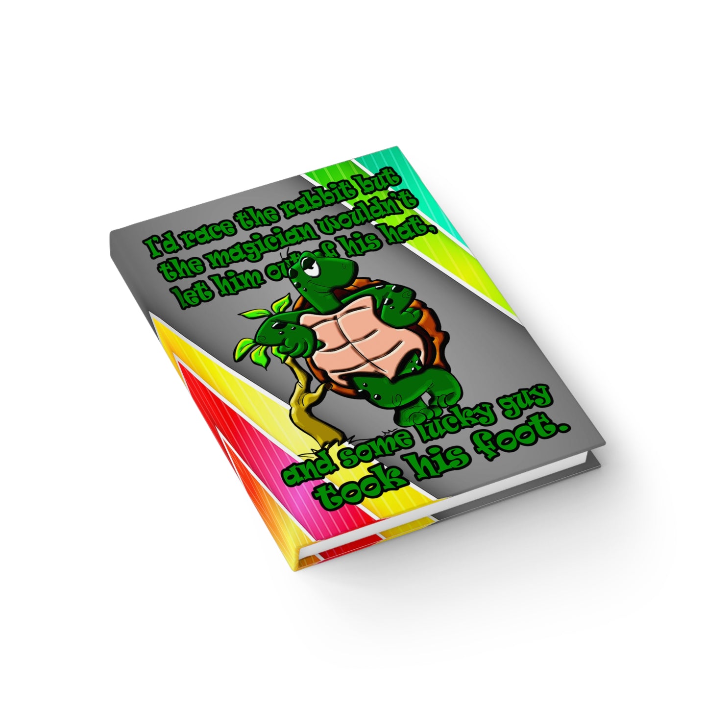turtle race - journal-blank (rainbow split)