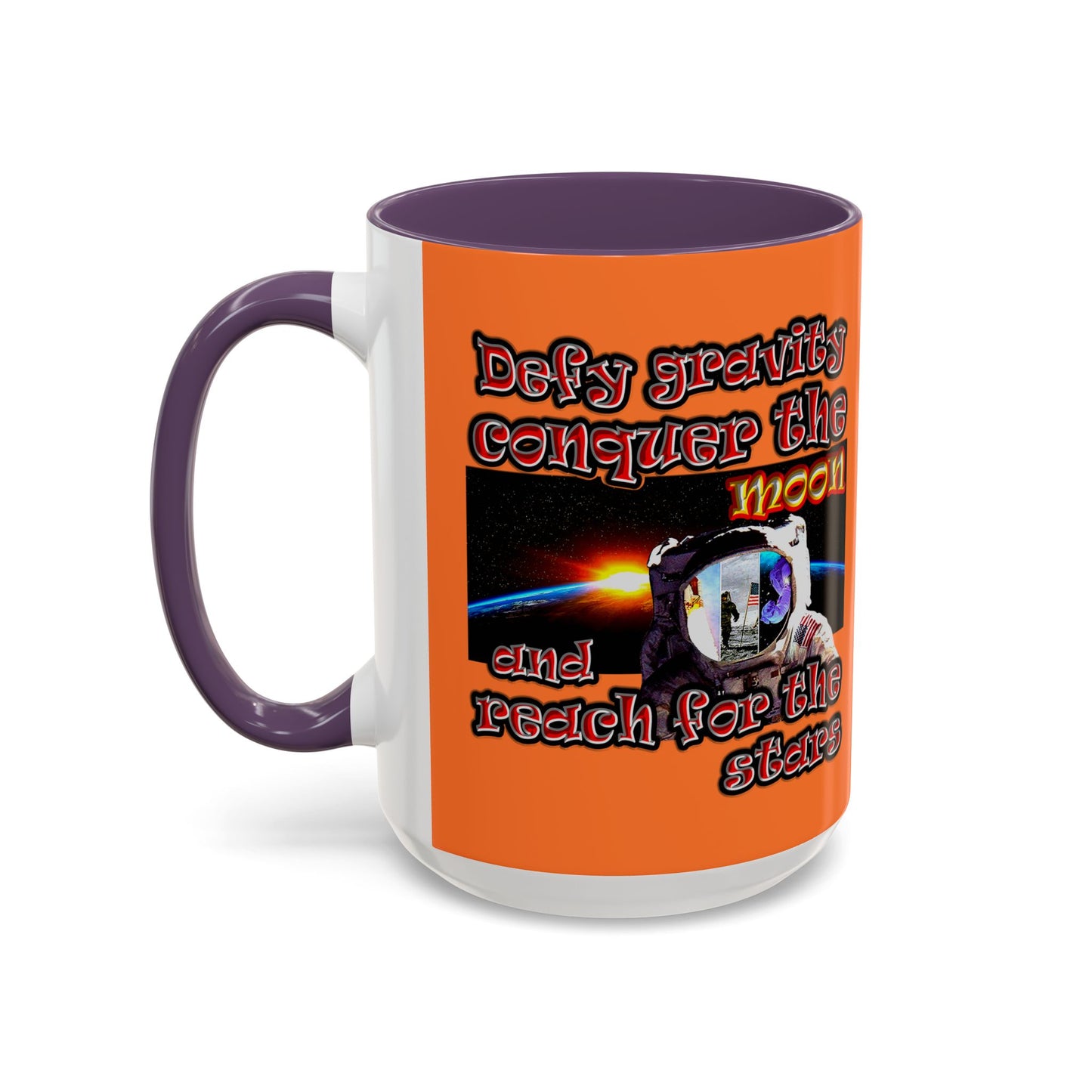 defy conquer reach - Accent Mug (crusta)