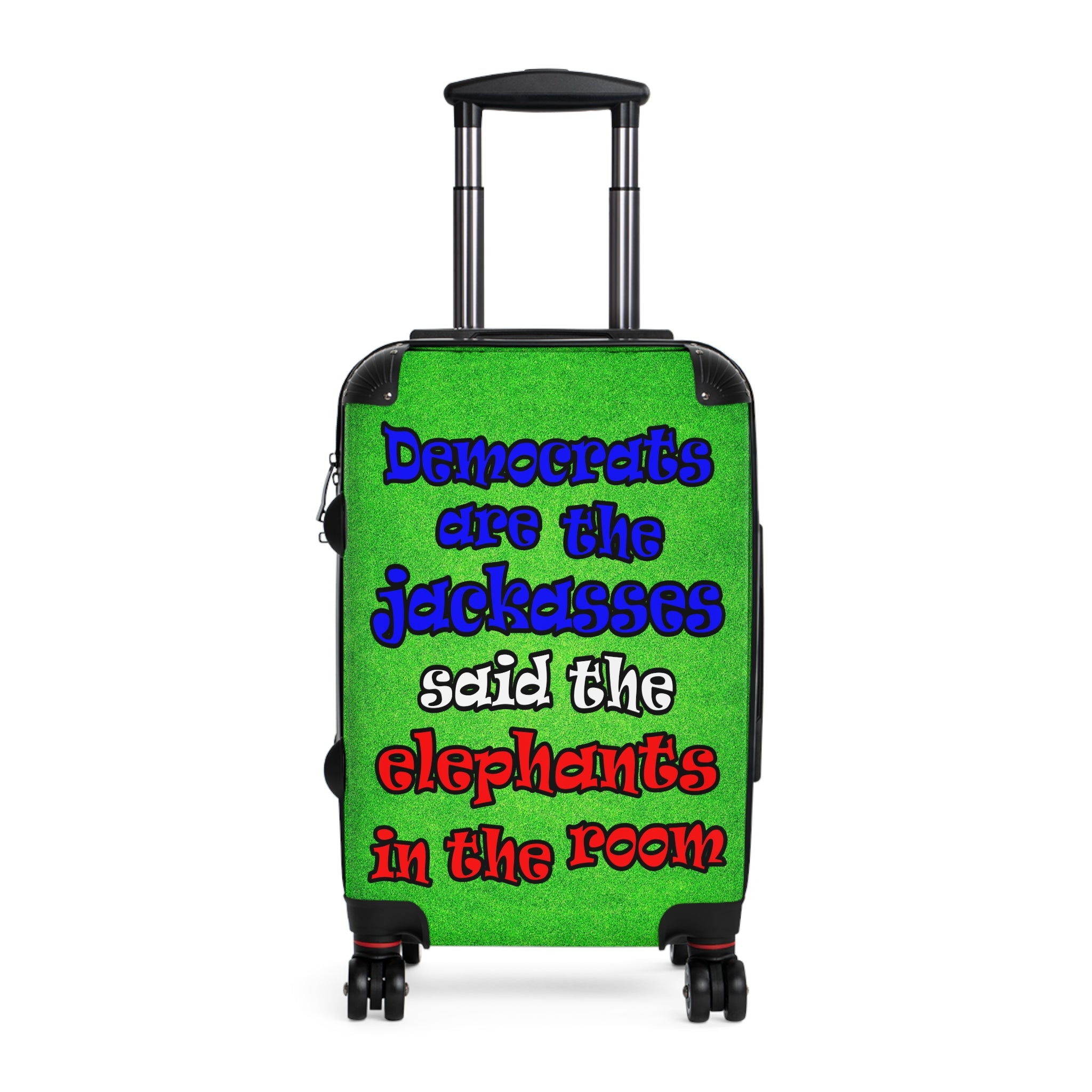 donkeys and elephants - Suitcase (green turf)
