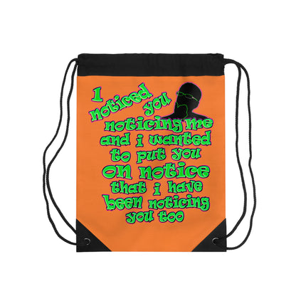 noticed you noticing - Drawstring Bag (crusta)