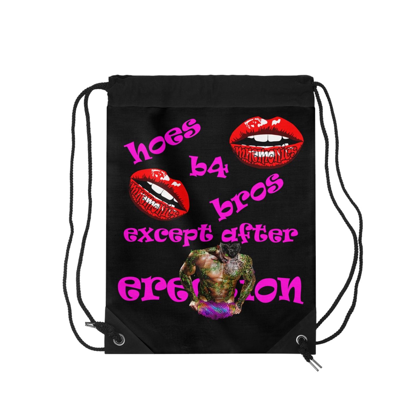 hoes b4 bros - Drawstring Bag (black)
