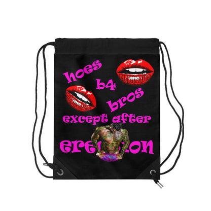 hoes b4 bros - Drawstring Bag (black)