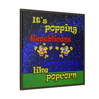 popping like popcorn - framed canvas art ('snoops' background)