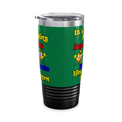popping like popcorn - Ringneck Tumbler, 20oz (dark green)