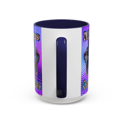 em cee squared - Accent Mug (purple wave)