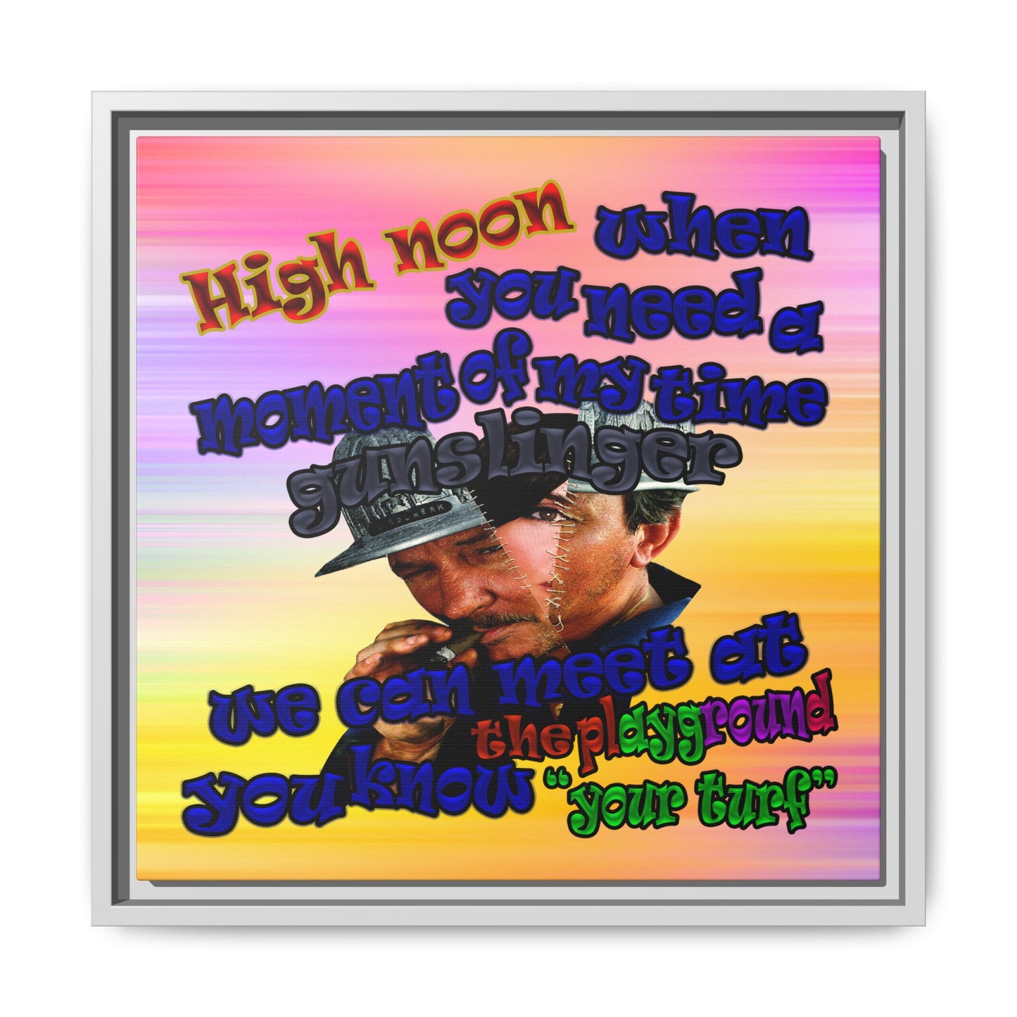 high noon - framed canvas art (color blur)