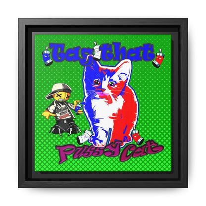 tag that - framed canvas art (logo green)