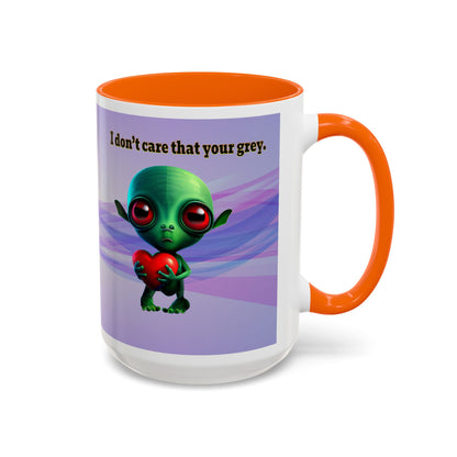 I don't care that your grey - Accent Mug (light blue-pink wave)