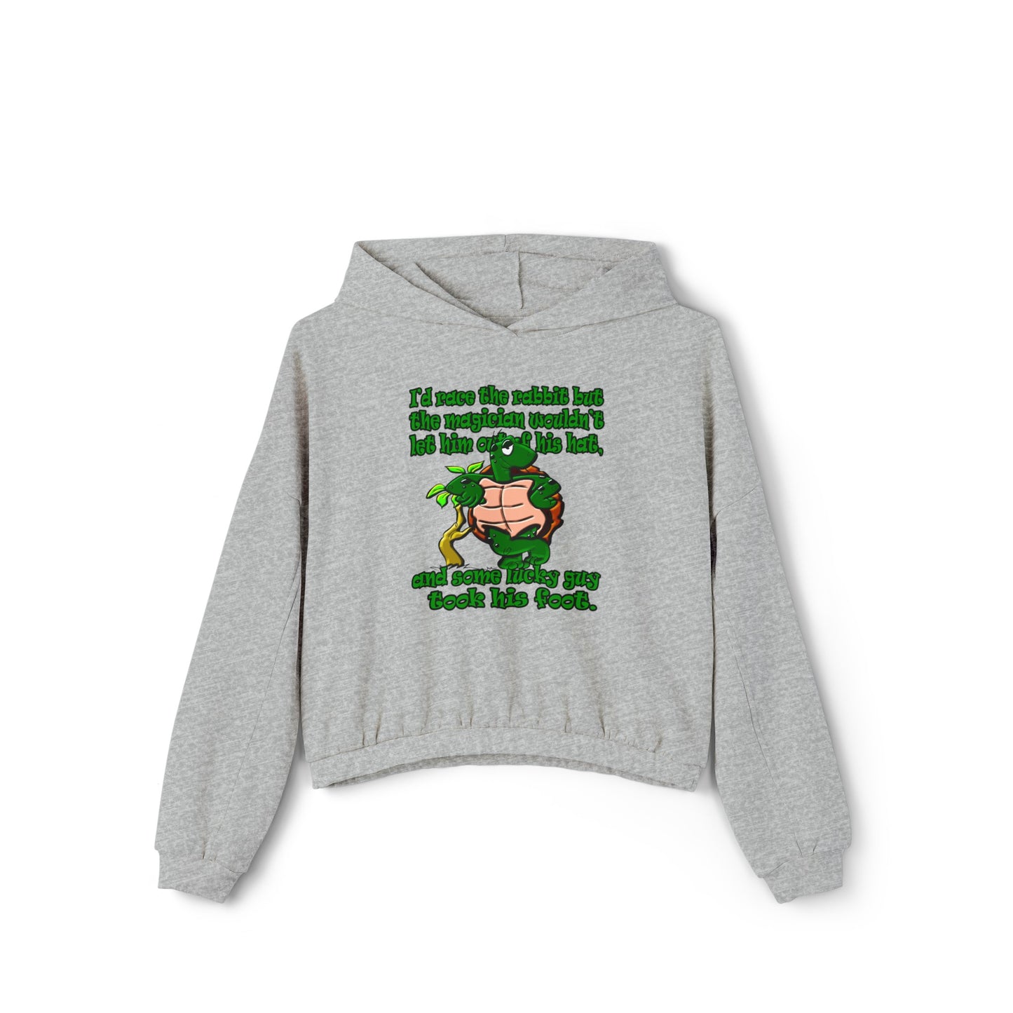 turtle race - Women's Cinched Bottom Hoodie