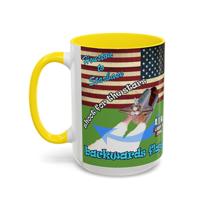 shoot for the stars - Accent Mug (green)