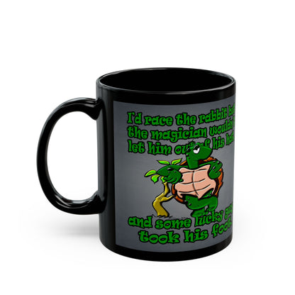 turtle race - Black Mug (grey-light grey)