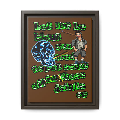 og - framed canvas art (brown)