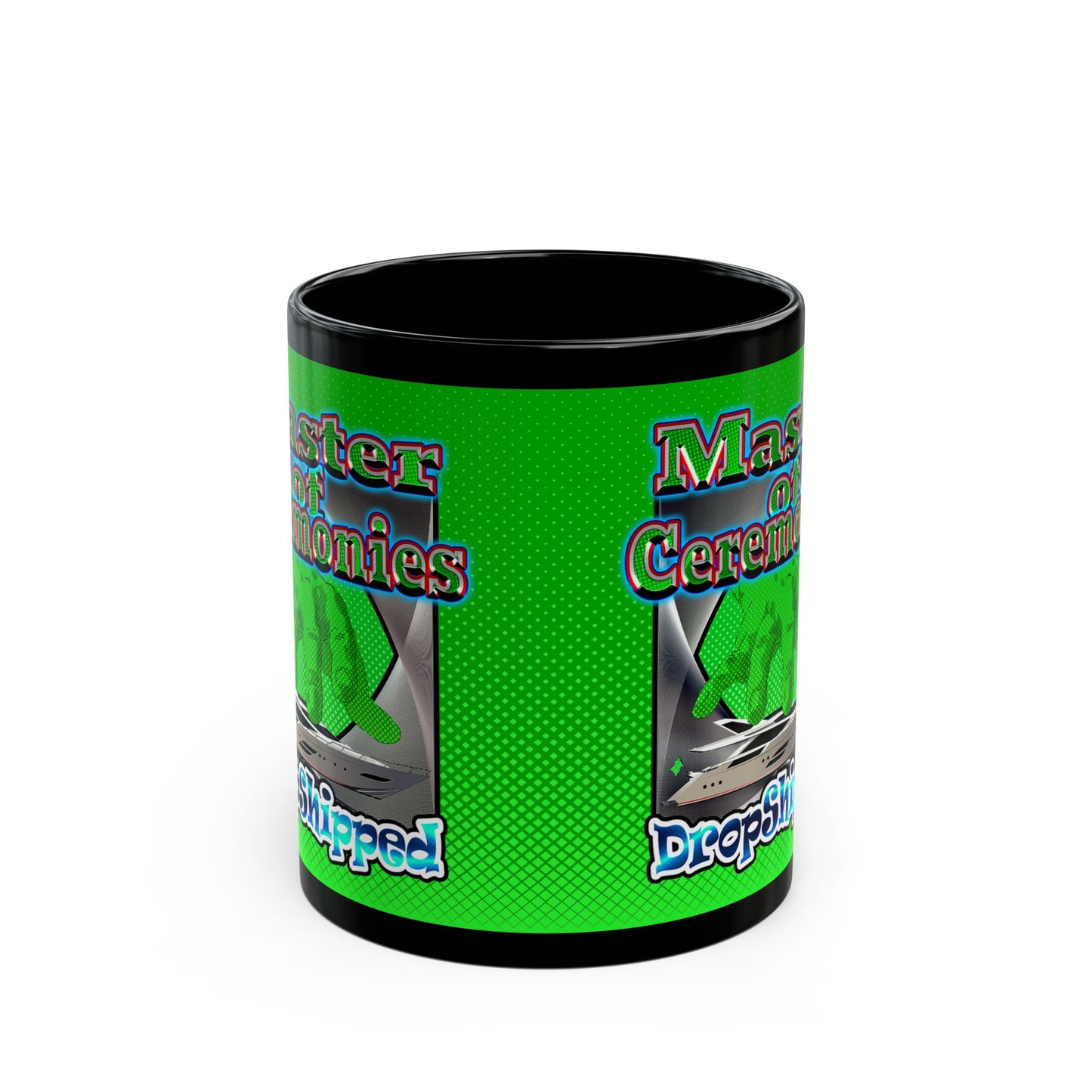 logo - Black Mug (logo green)