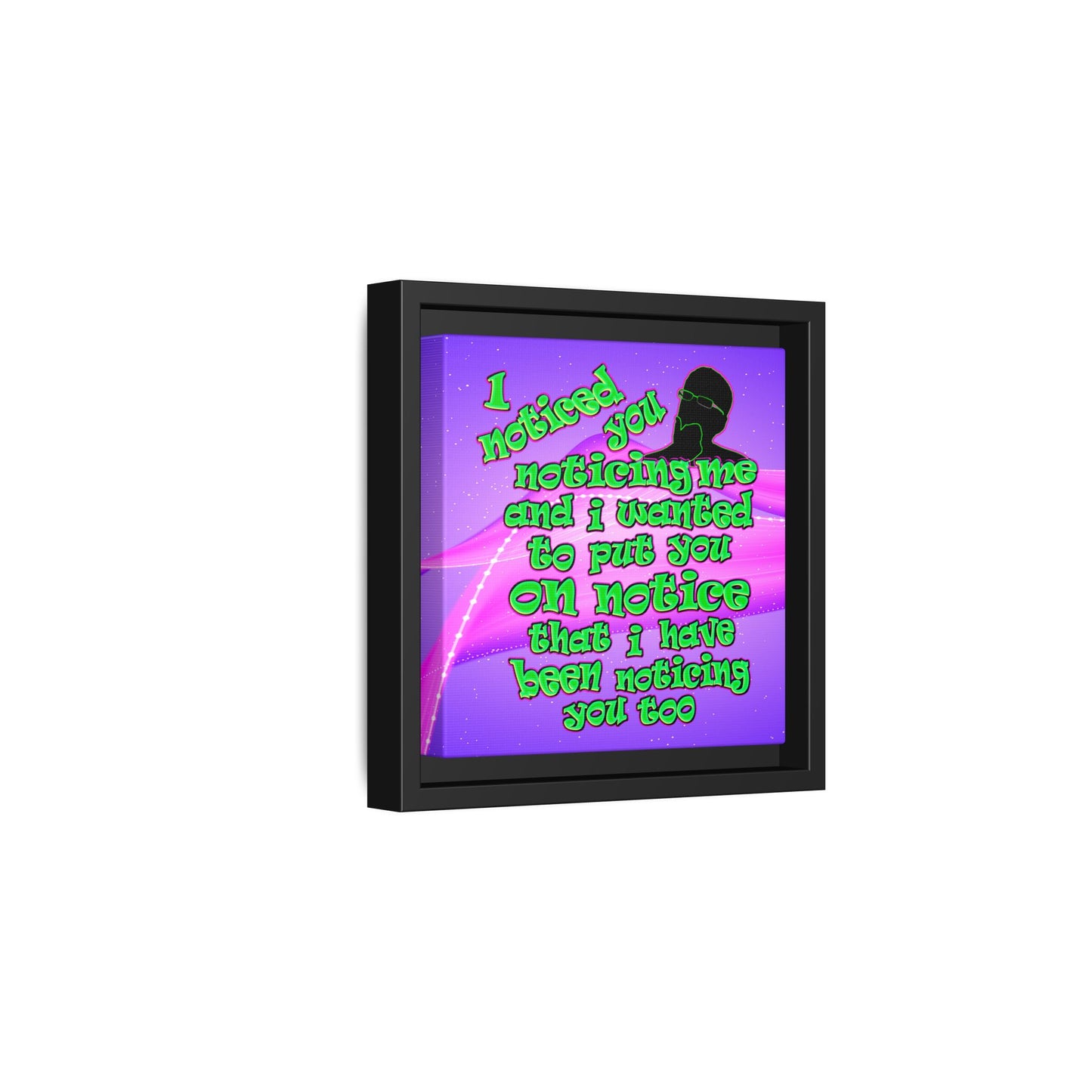 noticed you noticing - framed canvas art (purple-pink wave)