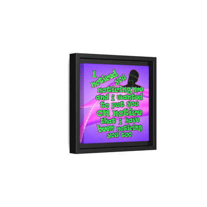 noticed you noticing - framed canvas art (purple-pink wave)