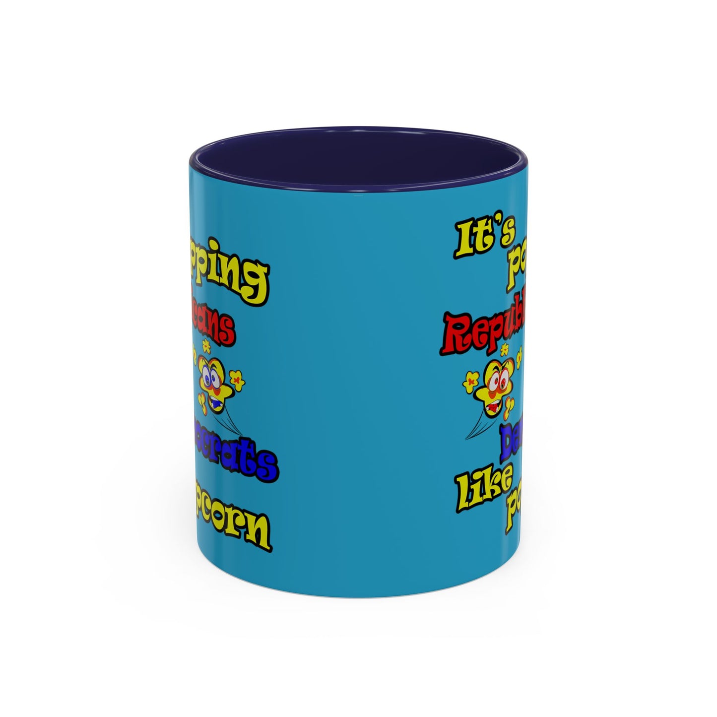 popping like popcorn - Accent Mug (turquoise)