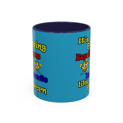 popping like popcorn - Accent Mug (turquoise)