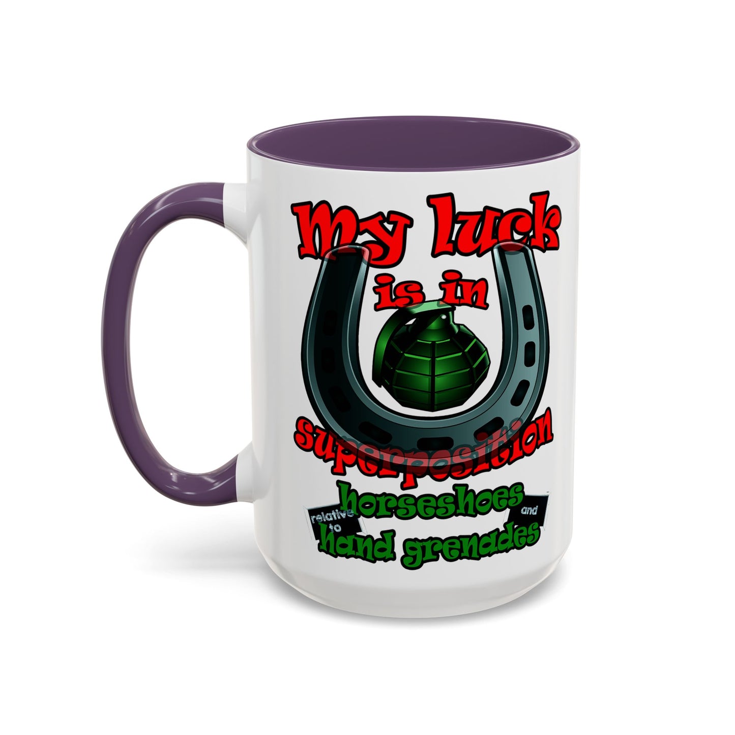 my luck - Accent Mug (white)