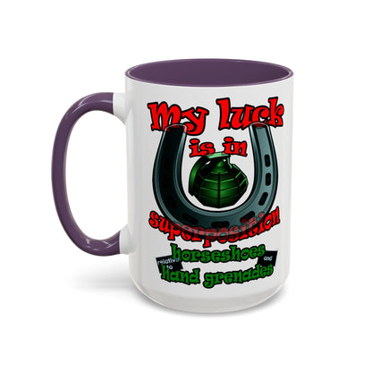 my luck - Accent Mug (white)