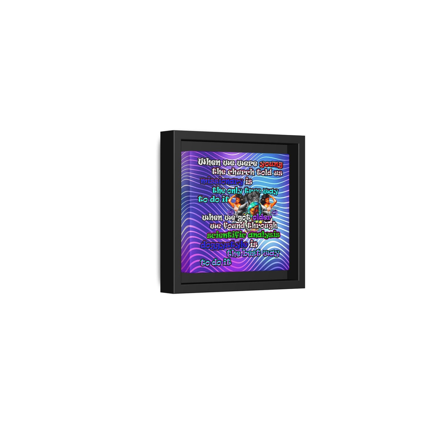 doggystyle - framed canvas art (purple wave)