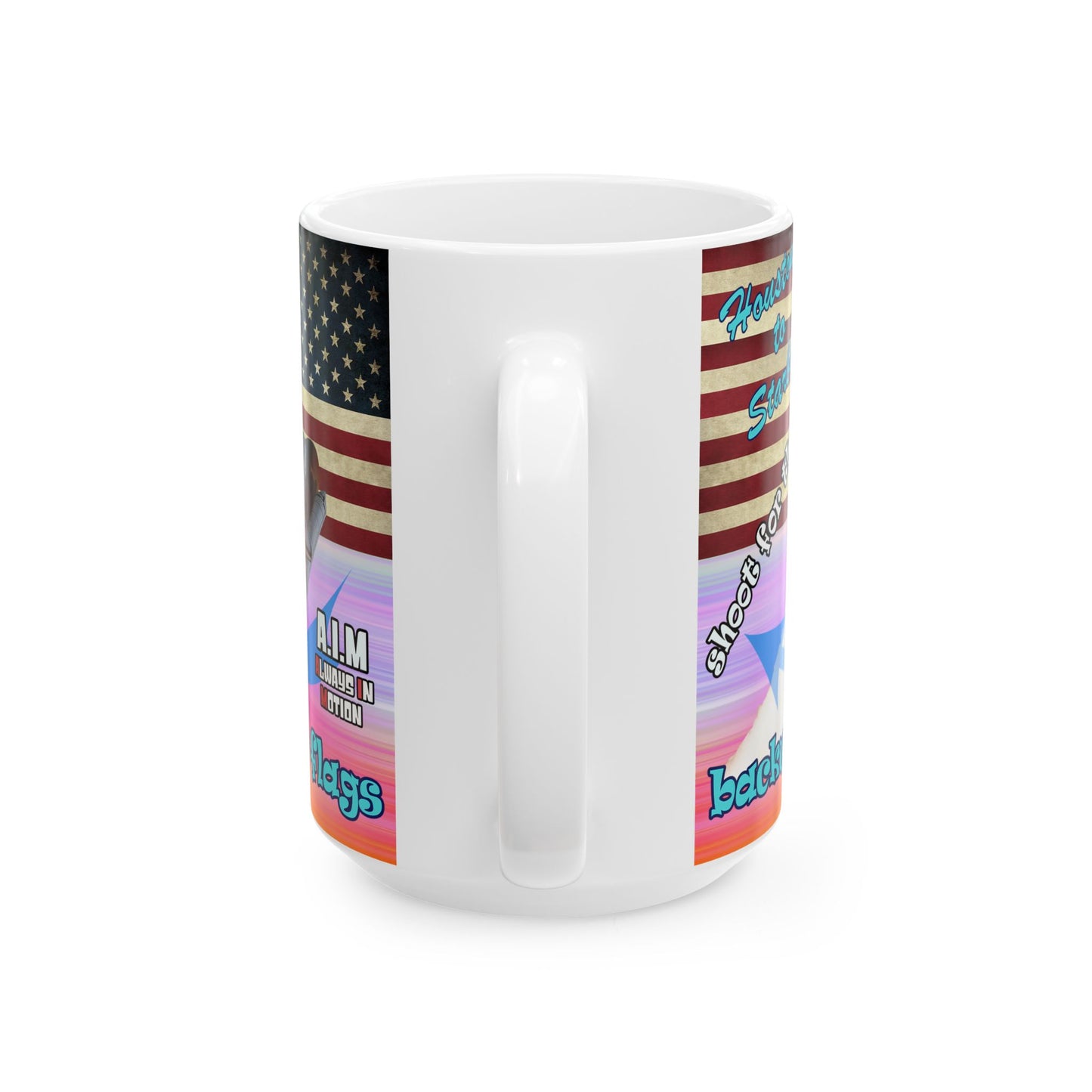 shoot for the stars - White Mug (color blur)