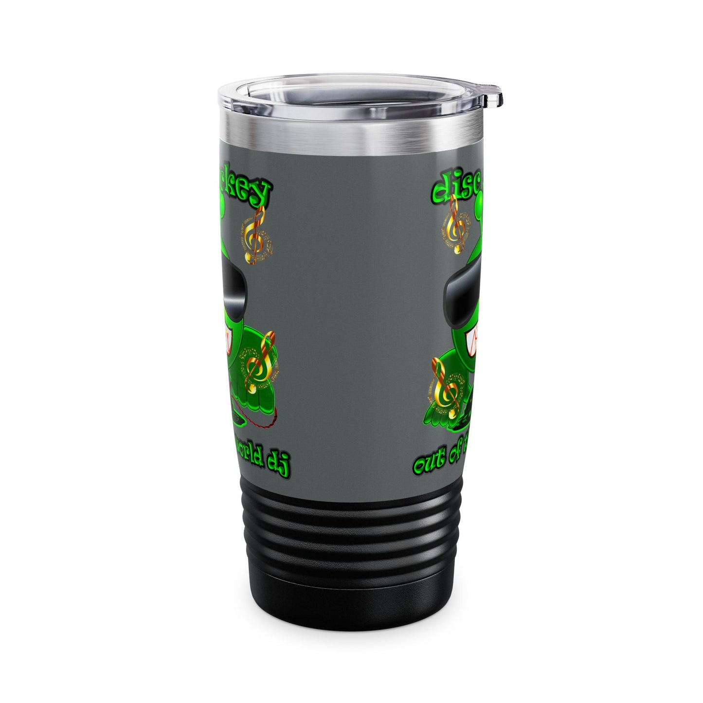 disc jockey - Ringneck Tumbler, 20oz (dark grey)
