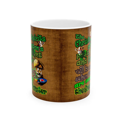 christmas spirits of boston - White Mug (brown papyrus)