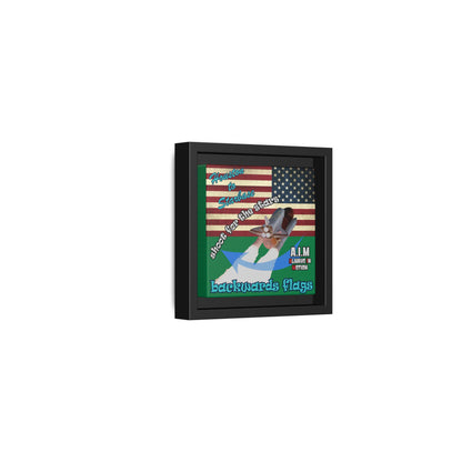 shoot for the stars - framed canvas art (dark green)