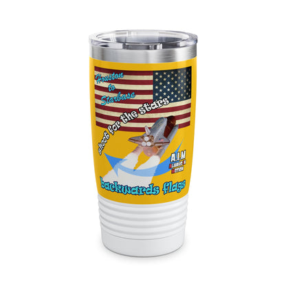 shoot for the stars - Ringneck Tumbler, 20oz (yellow)