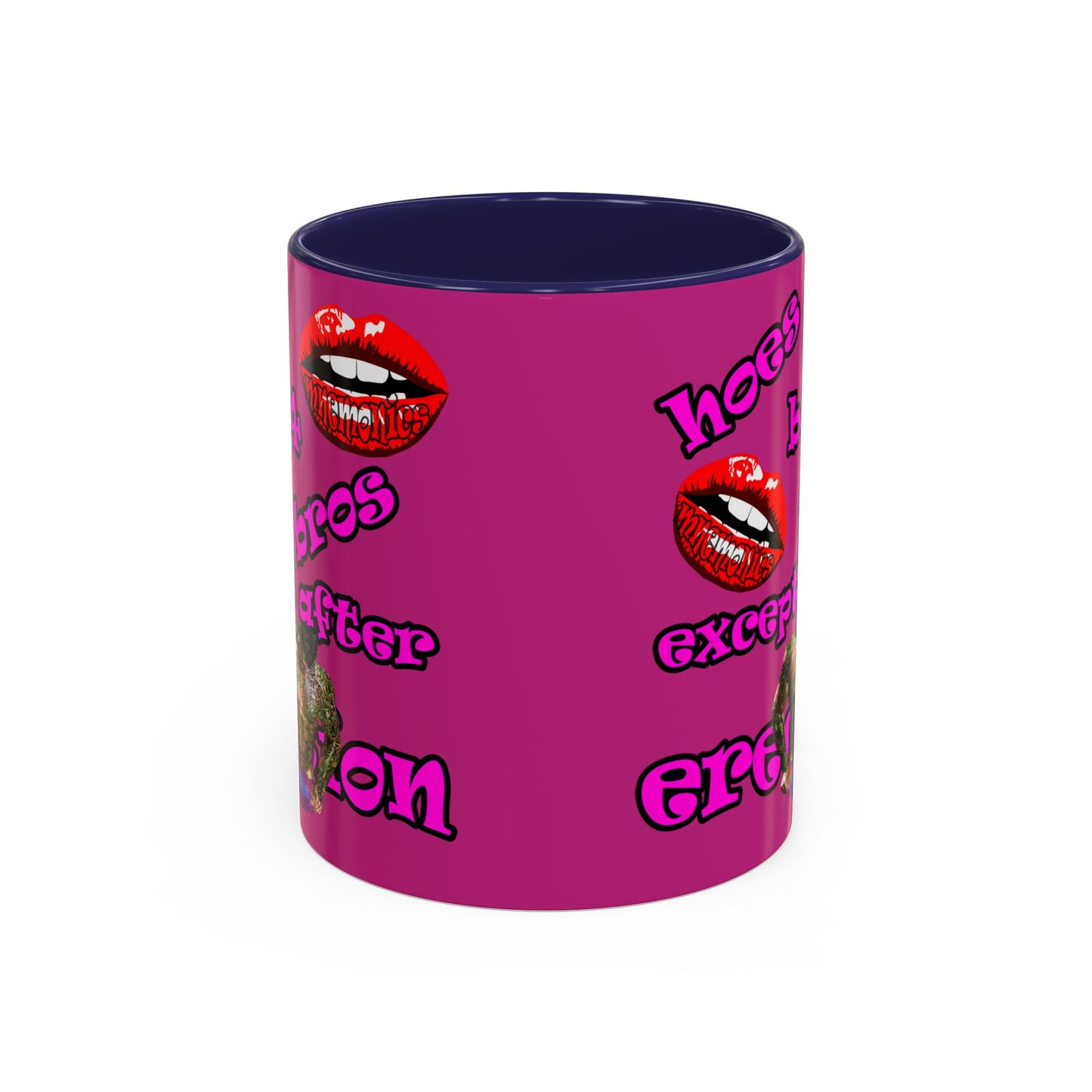hoes b4 bros - Accent Mug (pink)