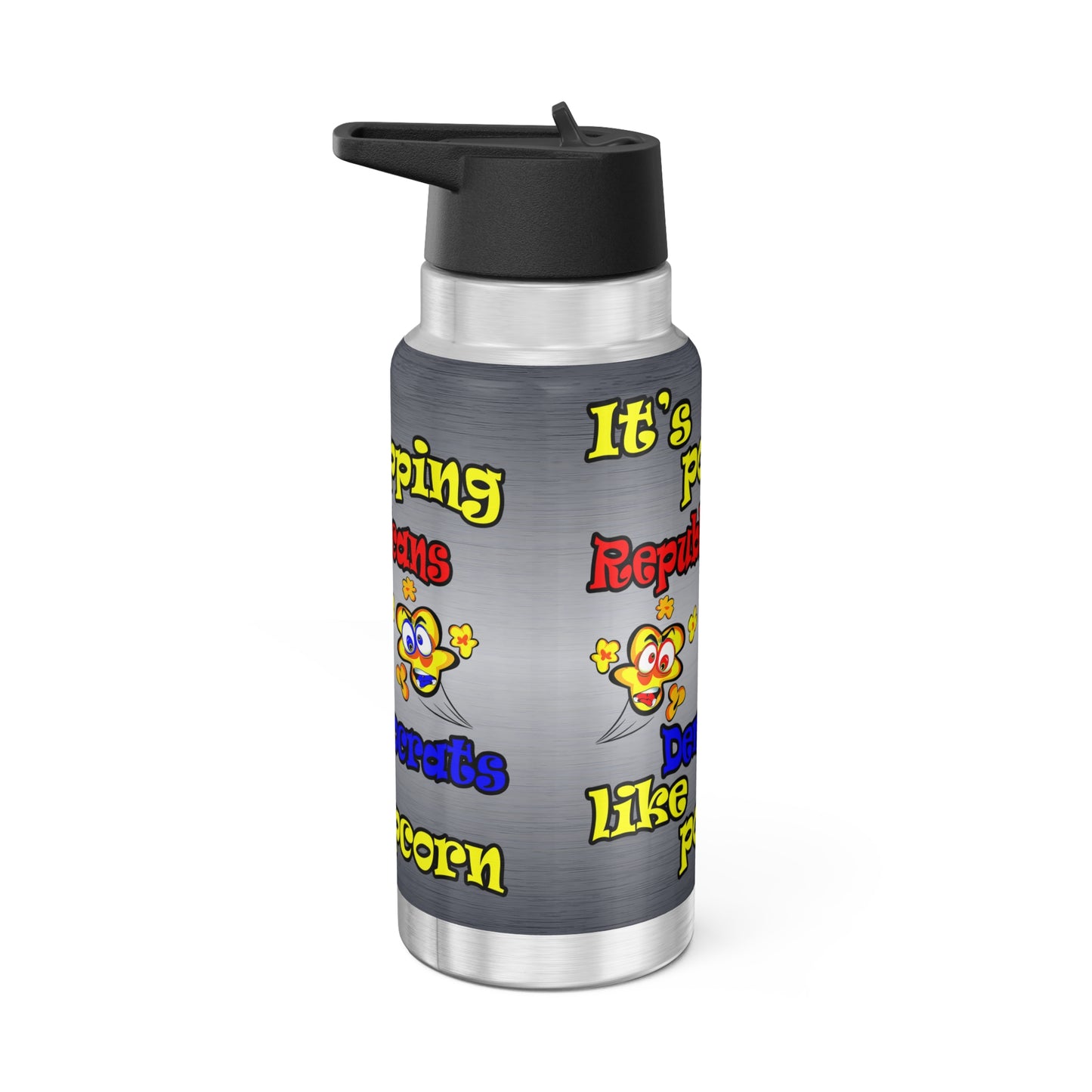popping like popcorn - Gator Tumbler, 32oz  (brushed nickel)