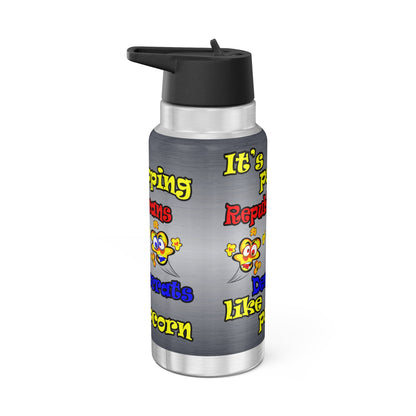 popping like popcorn - Gator Tumbler, 32oz  (brushed nickel)