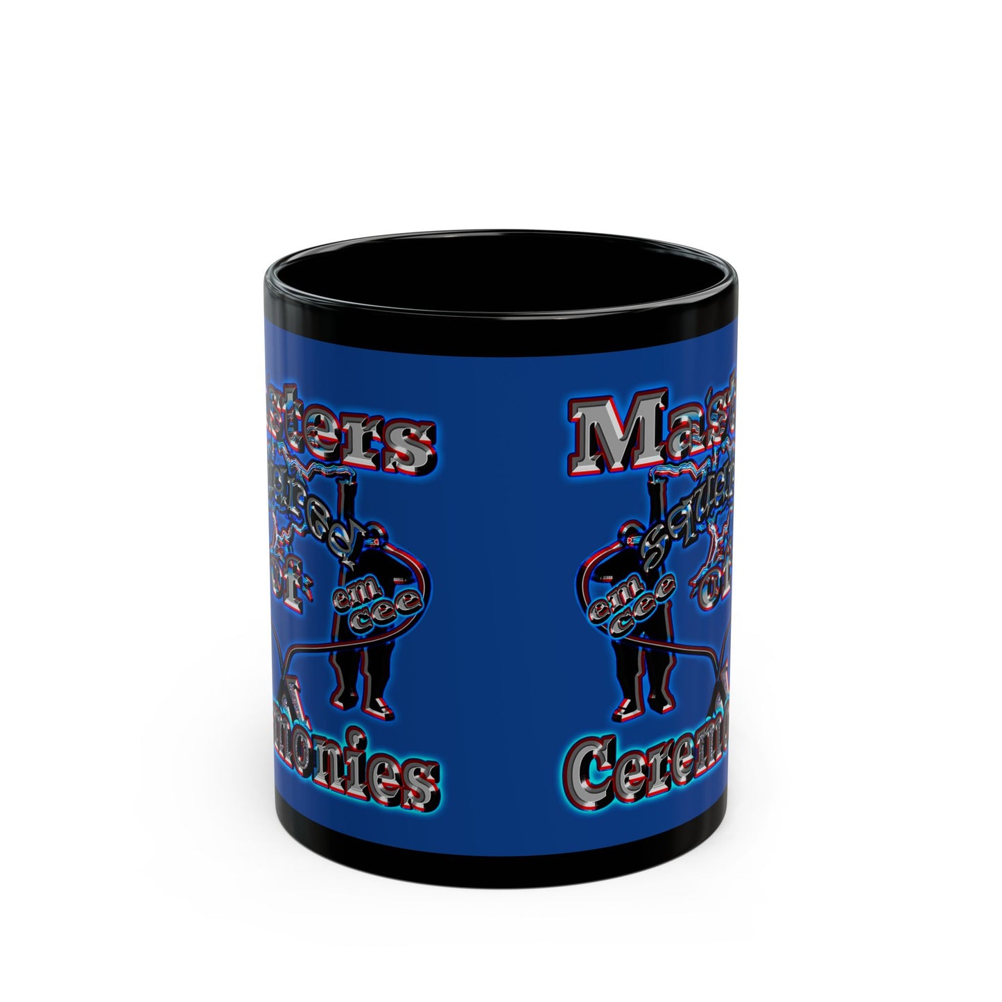 em cee squared - Black Mug (dark blue)