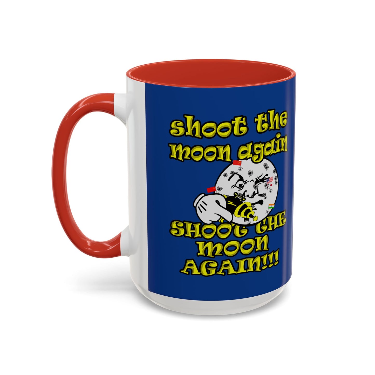 shoot the moon again - Accent Mug (dark blue)