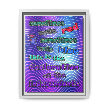 declaration of the independents - framed canvas art (purple wave)