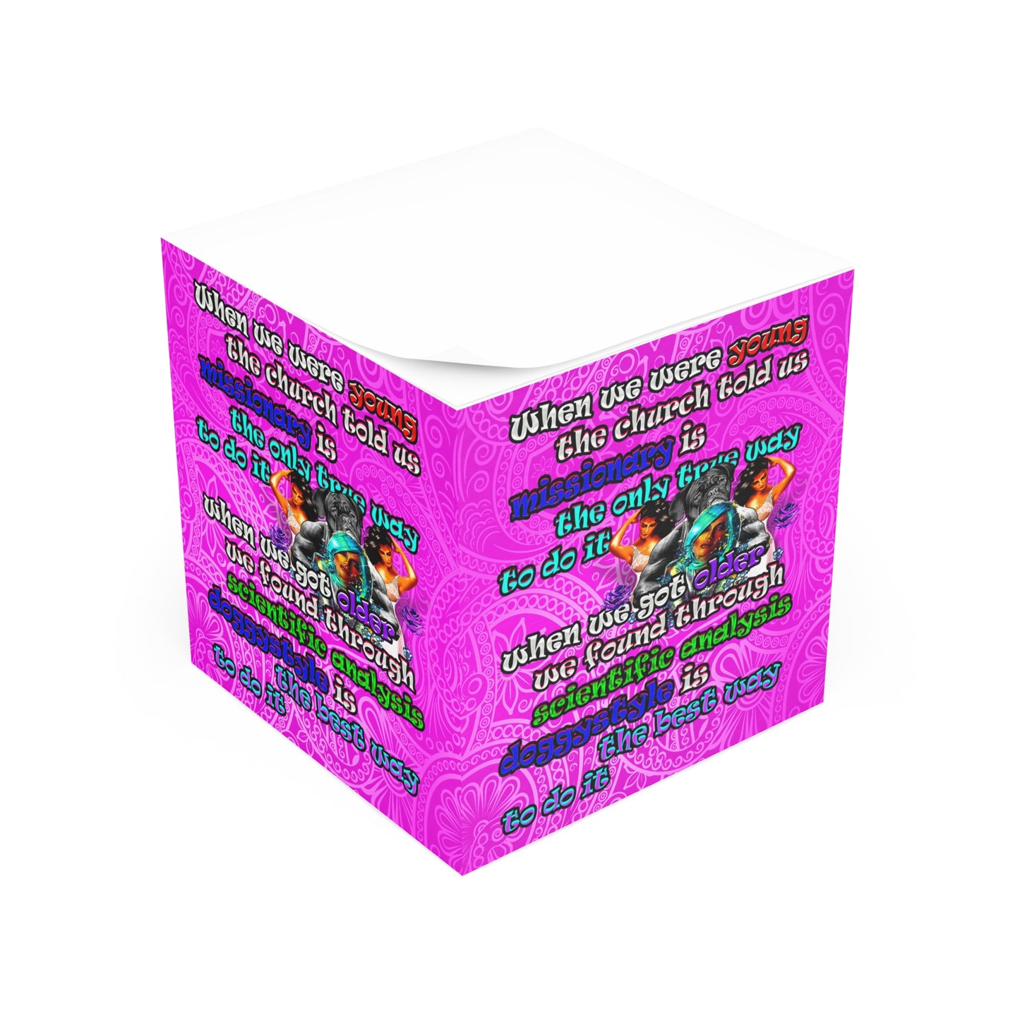 doggystyle - note cube (pink swirl)
