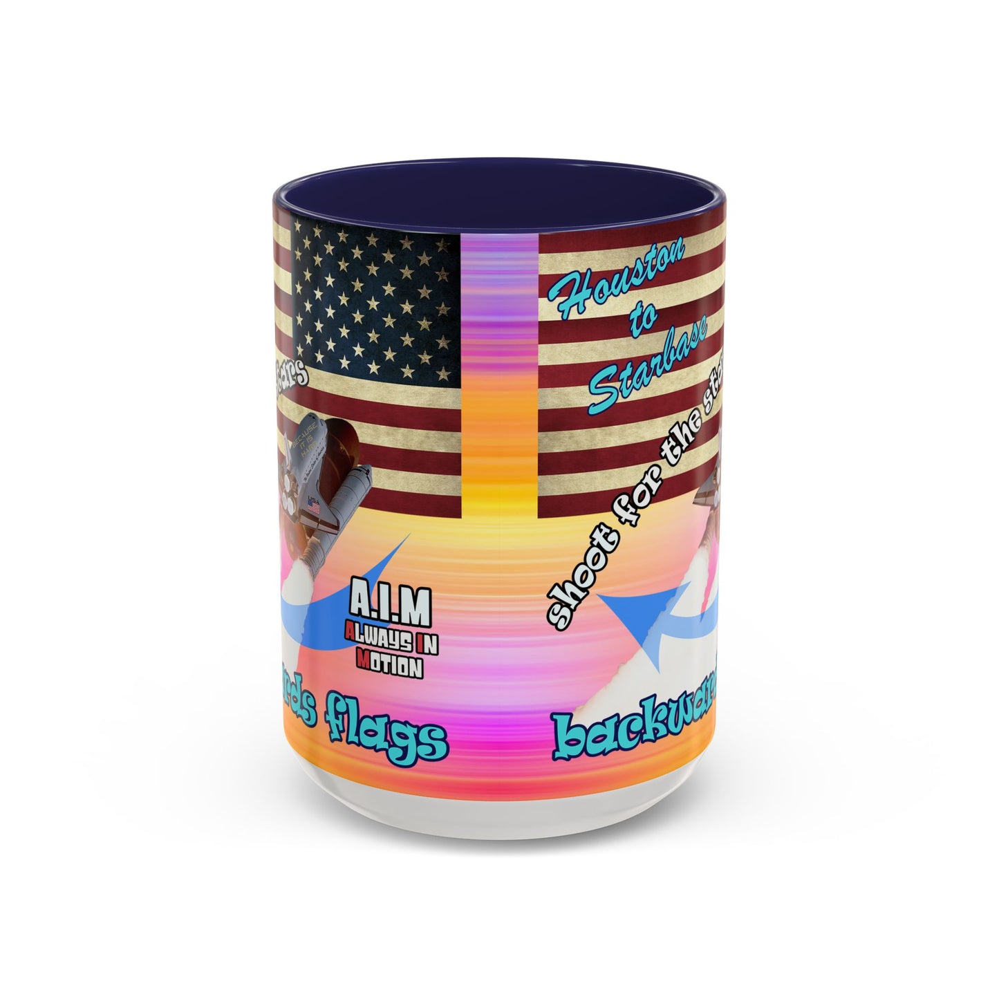 shoot for the stars - Accent Mug (color blur)