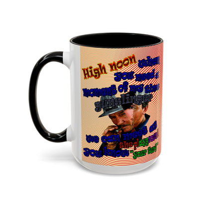 high noon - Accent Mug (yellow-orange wave)