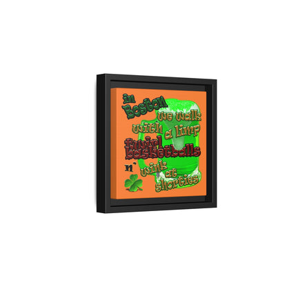 celtics logo - framed canvas art (crusta)