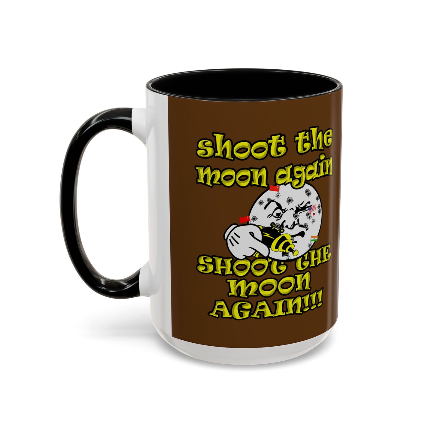 shoot the moon again - Accent Mug (brown)