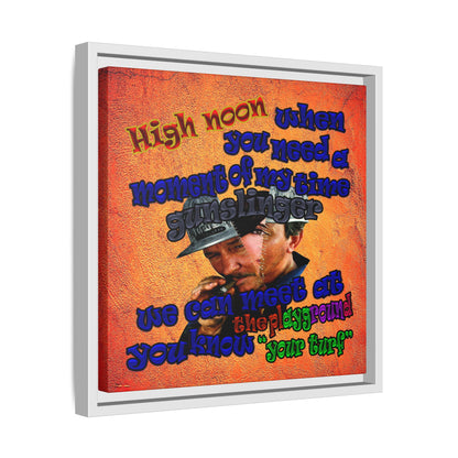 high noon - framed canvas art (burnt orange)