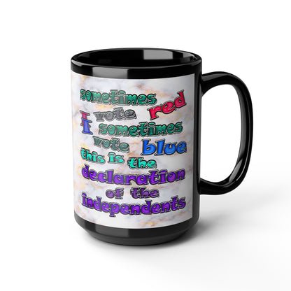 declaration of the independents - Black Mug (white marble)